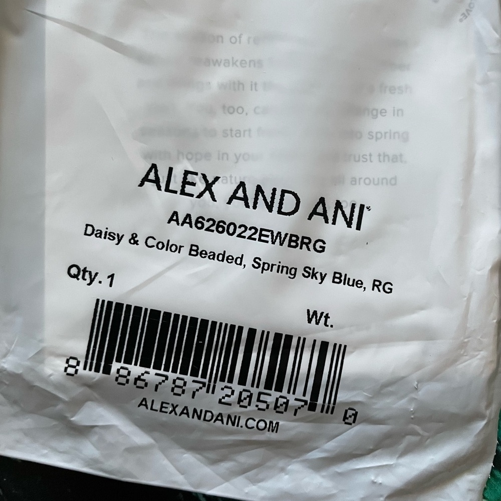 NWT Alex and Ani Daisy Beaded Bangle Bracelet - Picture 4 of 5